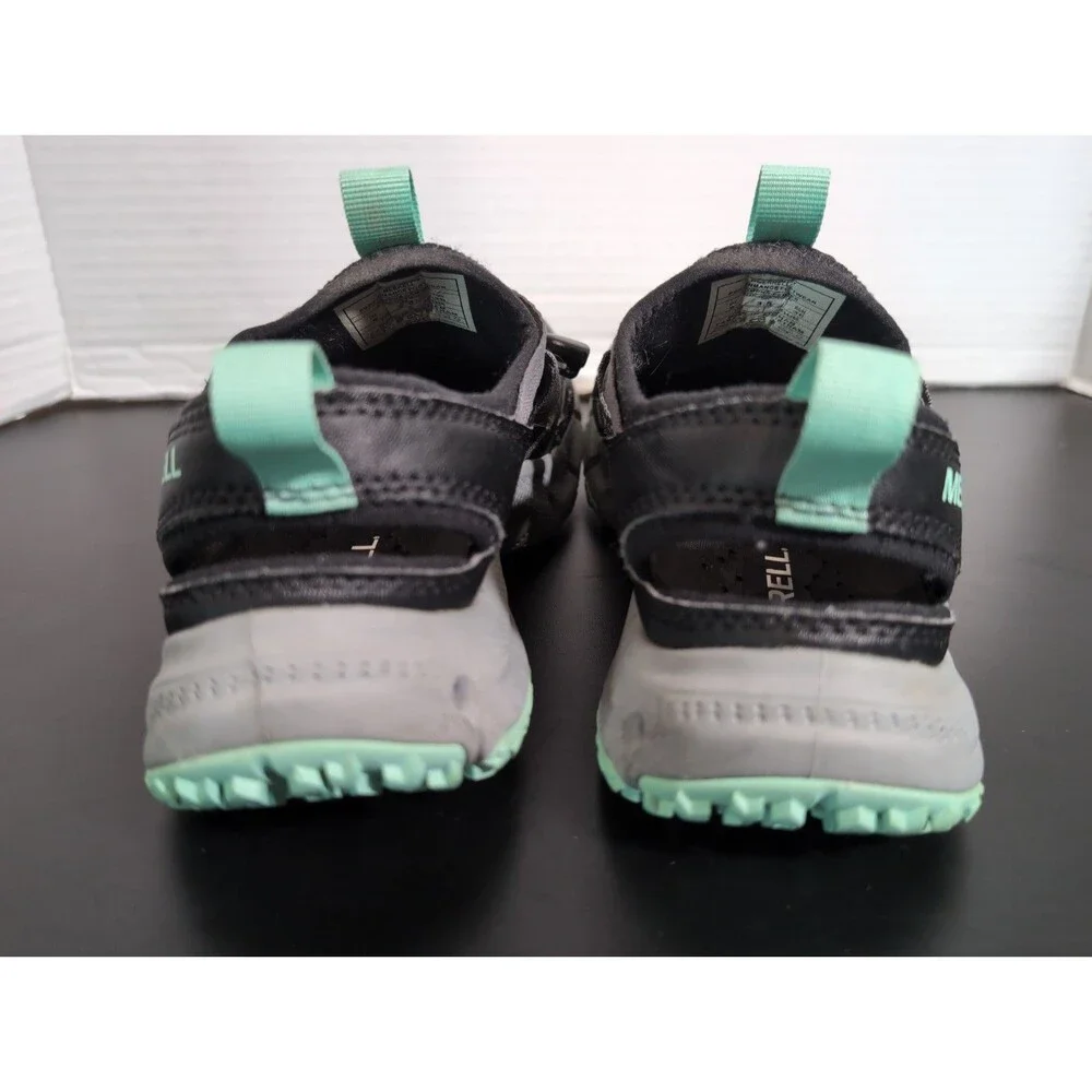 MERRELL HYDRO TREKKER SPORT SANDALS WOMEN'S SIZE 6 BLACK & MINT  EUC